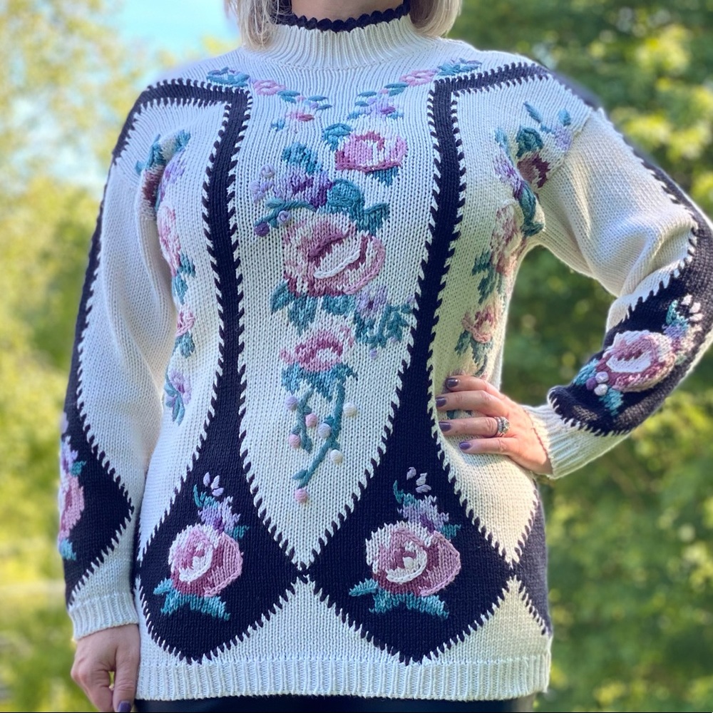 Vintage Boaz Floral Sweater
